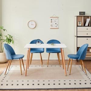 TTATC Mesa de Comedor con 4 Sillas, Juego de 4 Sillas de Co…