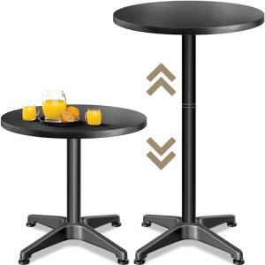 CASARIA® Mesa Alta Bar 2en1 Plegable Altura Regulable 70cm/…