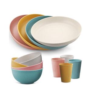 Juego de Vajilla HOMGEN 12PCS Cubiertos de Acampada, Cubier…