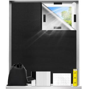 Tela Opaca para Ventanas 200×145cm, Negro Estor Opaco Sin T…