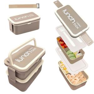 Echehi Fiambrera de 1400 ml, Juego de Utensilios para Fiamb…