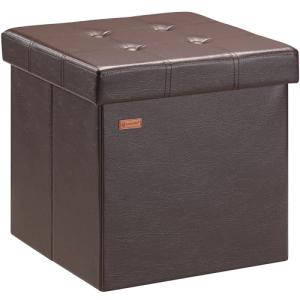 CASARIA® Puff Almacenaje Taburete Plegable 38x38x38cm Capac…