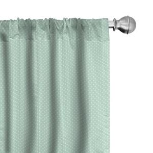 ABAKUHAUS Verde Juego de 4 Paños Cortinas, Poco Retro de lo…