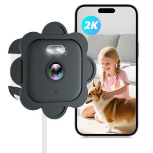 2K - Cámara de vigilancia WiFi para ventanas interiores, cá…