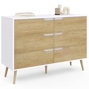 IDMarket Helsinki - Cómoda 6 cajones (115 cm, escandinavo),…