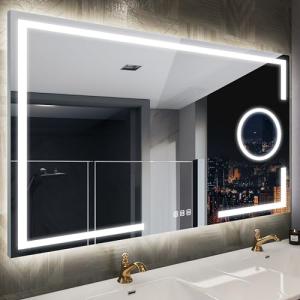 STARLEAD Espejo-Baño-con-Luz 120x70cm, Espejo-Aumento-5X-de…