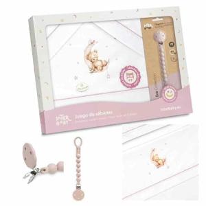 Danielstore Juego de Sábanas para Cuna Bebé Algodón 100% Fa…
