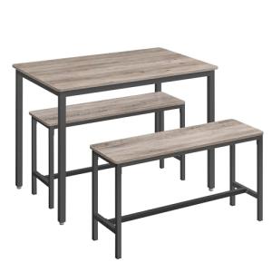 VASAGLE Conjunto de Mesa de Comedor y 2 Sillas, Juego de 3…