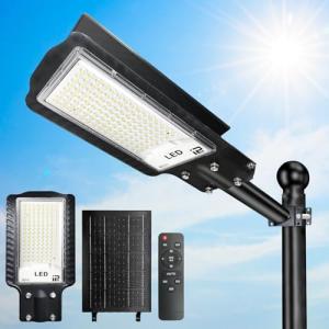 Farola Solar Exterior, Lámpara LED Solar con Mando a Distan…