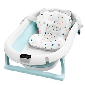 ALMAR Baby Bañera Plegable Bebé Azul Celeste con Termómetro…