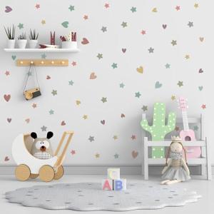 72 Piezas Pegatinas de Pared Corazón, Decoracion Habitacion…