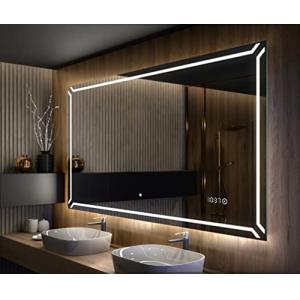 A ARTFORMA Espejo de Baño con Iluminación LED - 90x60 - Luz…