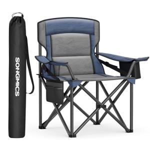 SONGMICS Silla de Camping Extragrande y Acolchada, Cómoda P…