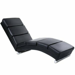 Tumbona Chaise Longue - de Cuero Artificial con Almohadas A…