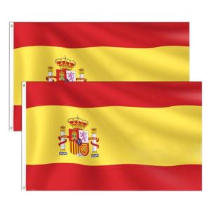 2 Piezas Bandera de España grande de 90 x 150 cm, Bandera E…