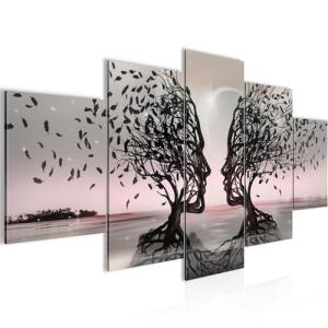 Runa Art Amantes Cuadro Lienzo no Tejido 5 Piezas Árbol abs…