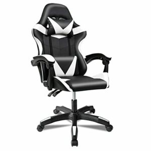 Silla Gaming Ergonómica Reclinable con Cojín Lumbar y Cervi…
