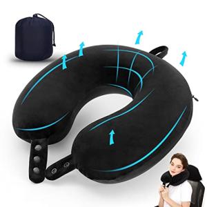 Almohada de cuello de viaje de espuma viscoelástica, suave…