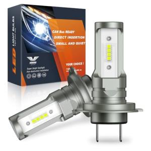 JOSHF H7 LED Bombilla, 30000LM 6500K 500% Brillante,LED H7…