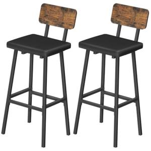 HOOBRO Taburetes de Bar Cuadrados, Juego de 2 Sillas Altas…