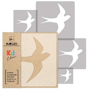 NAKLEO 5 plantillas de plástico reutilizables - Golondrina…