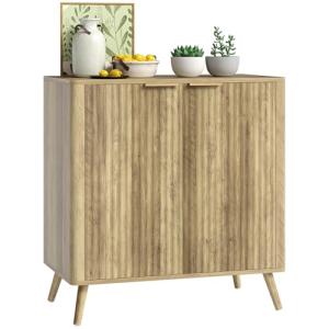 HOMCOM Aparador Salón Mueble de almacenamiento estriado Est…