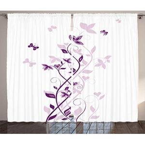 ABAKUHAUS Púrpura Cortinas, Violeta Flores del árbol, Sala…