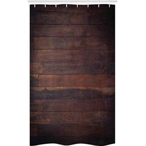 ABAKUHAUS Chocolate Cortina para baño, Envejecida de Madera…