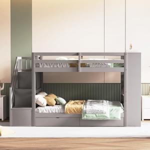 Moimhear Litera de 90 x 200 cm, escalera de seguridad con c…
