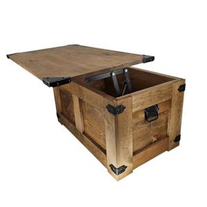 CREATIVE COOPER Mesa de centro, caja de madera, cofre del t…