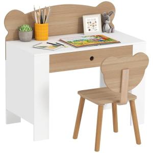 AIYAPLAY Escritorio Infantil con Silla en Forma de Osito Me…