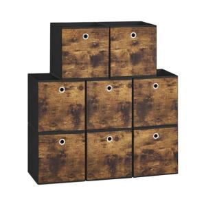 SONGMICS Caja de Almacenaje, Juego de 8, Plegable, Cajas de…