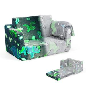 GOPLUS Sofá y Tumbona Plegable 2 en 1 para Niños, Silla con…