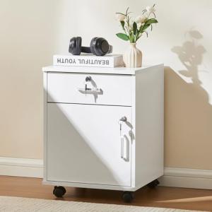 TUKAILAI Mueble Archivador de 2 Cajones y Cierre, Armario M…