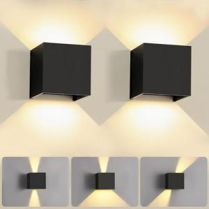 PQETBV Aplique Pared Interior LED 7W, Arriba Abajo Ángulo d…