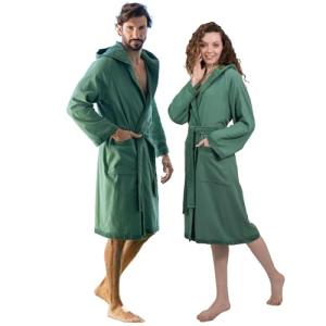runico Albornoz Mujer y Hombre 100% Algodón - Bata de Baño…