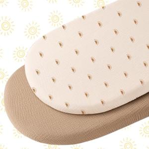 Juego de 2 Sabanas Capazo Bebe,100% Algodón Muselina Sábana…