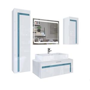 Vladon Juego de Muebles de baño Armario Aloha V2, Carcasa e…