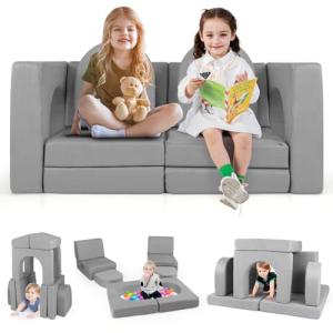 COSTWAY Sillón Infantil Convertible, Sofá Modular para Niño…