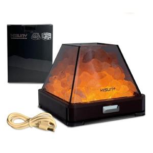 HISUNY Lampara de Sal Natural del Himalaya, 0.75kg Lámpara…