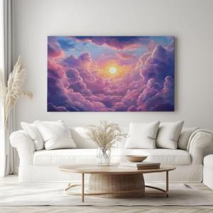 Genérico Surrealismo Decorativos Cuadro Nubes Al Amanecer M…