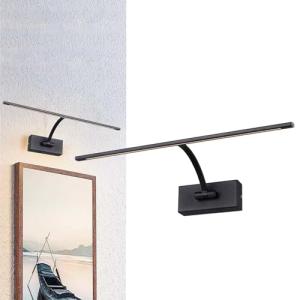 Alpinaluz Aplique LED Negro 45cm para Cuadros y Espejos – 8…