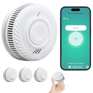 PHYSEN Smart WiFi Detector de Humo 10-Año Batería, Detector…