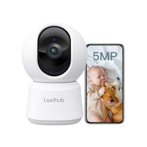 LAXIHUB 5MP Cámara Vigilancia WiFi Interior, 2,4/5GHz Cámar…