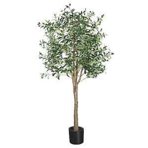 YOLEO Árbol de olivo artificial de 180 cm, plantas artifici…