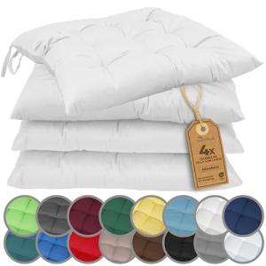 NatureMark Set de 4 Cojines para Sillas con Lazos 40x40 cm…