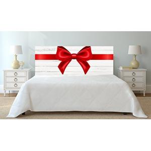 Cabecero Cama PVC Imitacion Sin Relieve Lazo Cinta roja con…