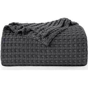 Utopia Bedding Manta Tipo Gofre De Algodón De 300 gsm (Gris…