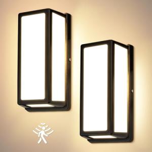 highsam Aplique Pared Exterior, 24W Lampara Exterior con Se…
