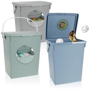 com-four® Caja de almacenamiento 3x con tapa y asa, 5 L cad…